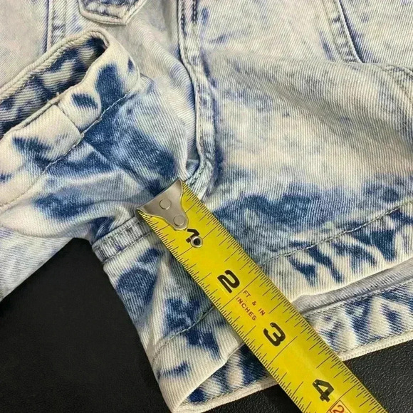 New Magali Pascal Jagger Shorts High Rise Acid Wash Hippie Festival 70 90s Y2K - Picture 13 of 16